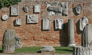 Wall with old Reliefs, Torcello, Italy