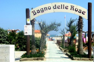 Rimini private beach entrance, Rimini, Italy