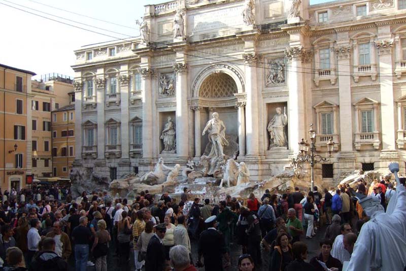 Trevi Fountain on the Back of Palazzo Poli, Rome, Italy