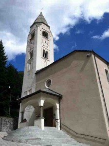 Clock tower in Courmayeur, Italy