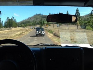 Our jeep convoy Lanai, Hawaii       Photo by R. Kongaika