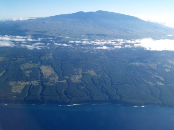 Mauna Kea rising from the sea, Hawaii