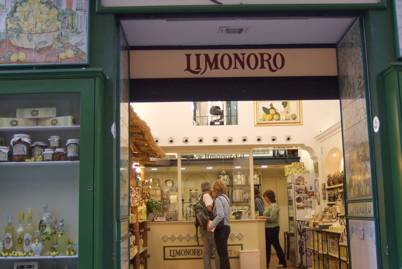 Limoncello shop in Sorrento, Italy