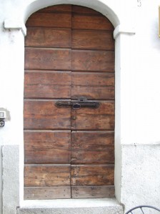 Old door in Menaggio, Lake Como, Italy