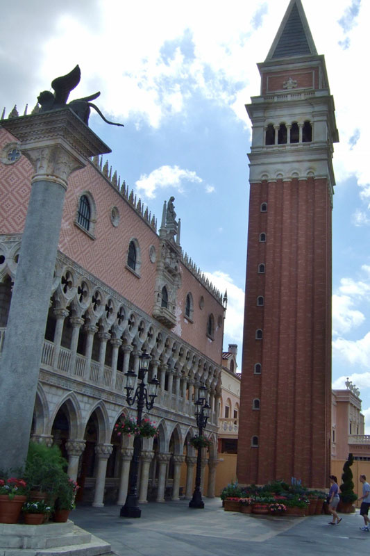 Epcot Italy Pavilion Bell Tower and Doges Palace