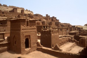 Ksar Ait Benhaddou in Souss-Massa-Dral along the Ouarzazate River. Morocco.