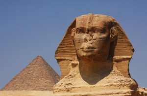 The Sphinx and Pyramid in Egypt