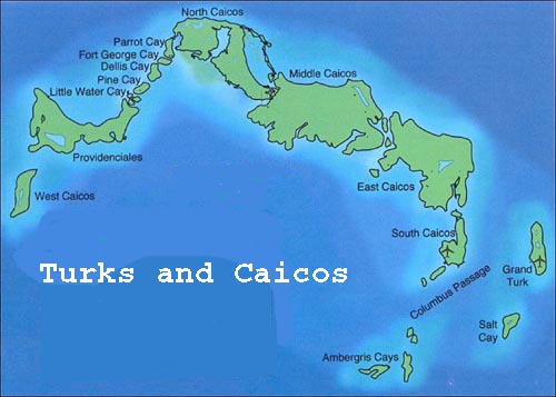 Turks and Caicos Map - Beachcomber Pete Travel Adventures