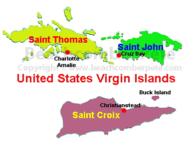 Map of United States Virgin Islands